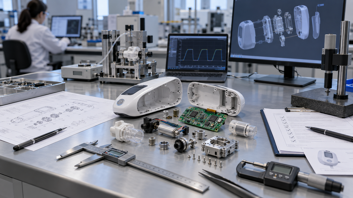 Medical device subsystem components, verification fixtures and precision inspection tools