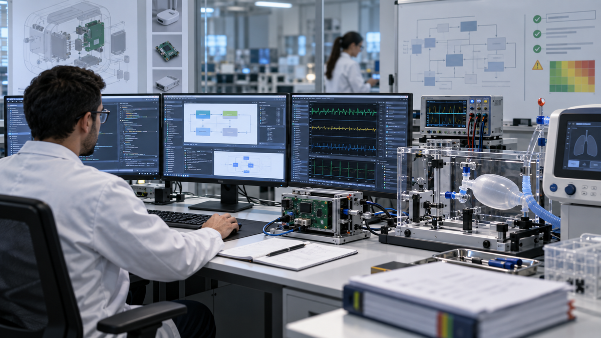 Medical device software and hardware-in-the-loop verification workstation