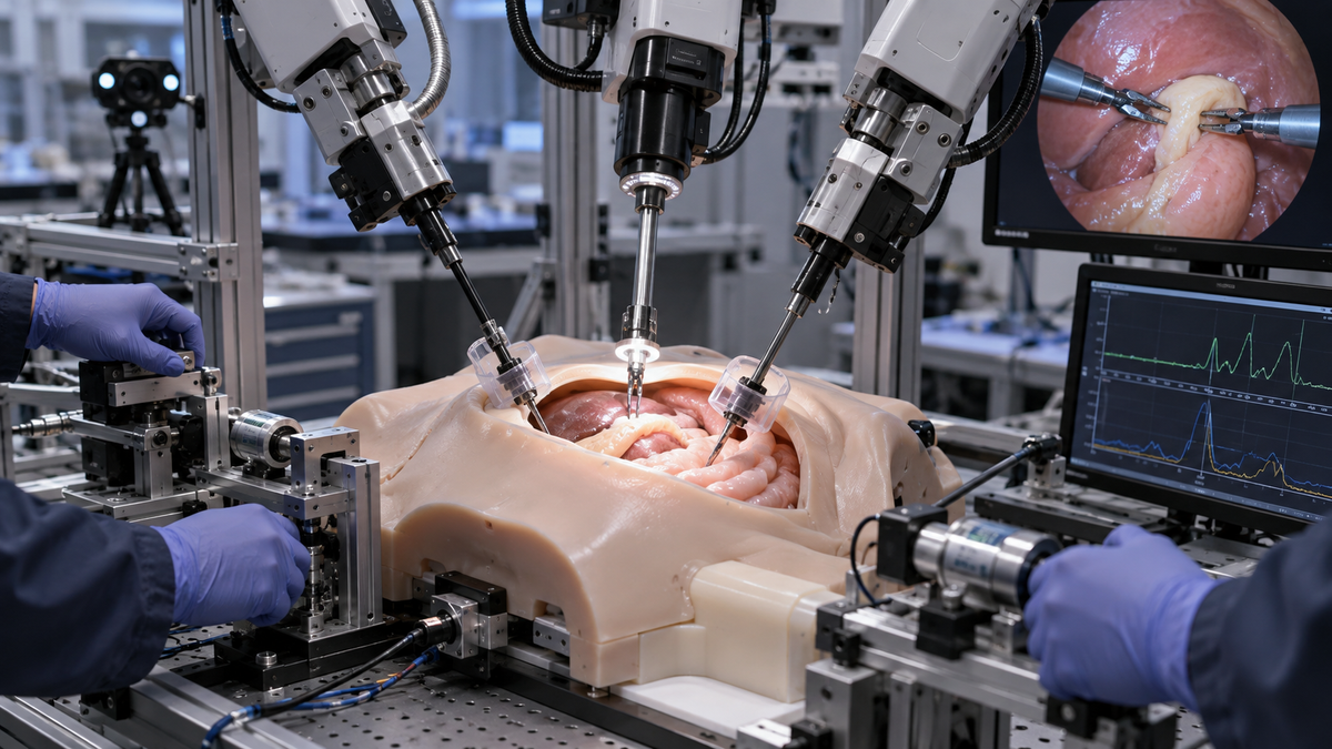 Surgical robotics verification platform operating on an anatomical training phantom