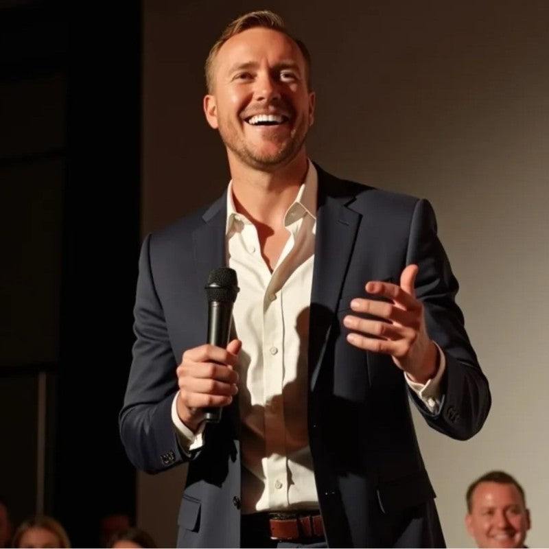 Jonathan Azevedo speaking at an industry event